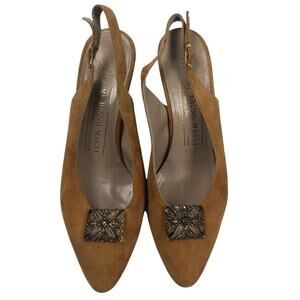 Vtg Bruno Magli Suede Slingback 8
